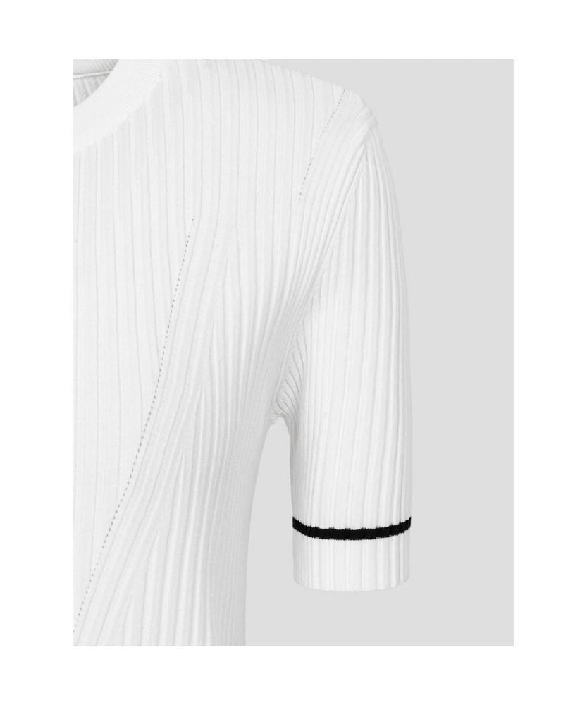 BEANPOLE GOLF [B_Under] Women'S Ribbed Mix Short Sleeve Pullover - White