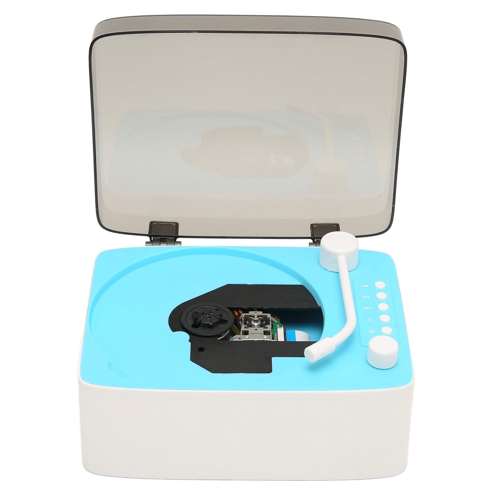 

CD-плеер Мини Многофункциональный Винтажный Bluetooth-динамик CD-плеер для дома Небесно-голубой синий