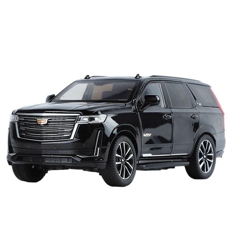 

1/24 Escalade SUV Модель автомобіля з алюмінієвого сплаву Литий метал Позашляховики Модель автомобіля Звук Світло Імітація Колекція Дитяча іграшка Подарунок чорний