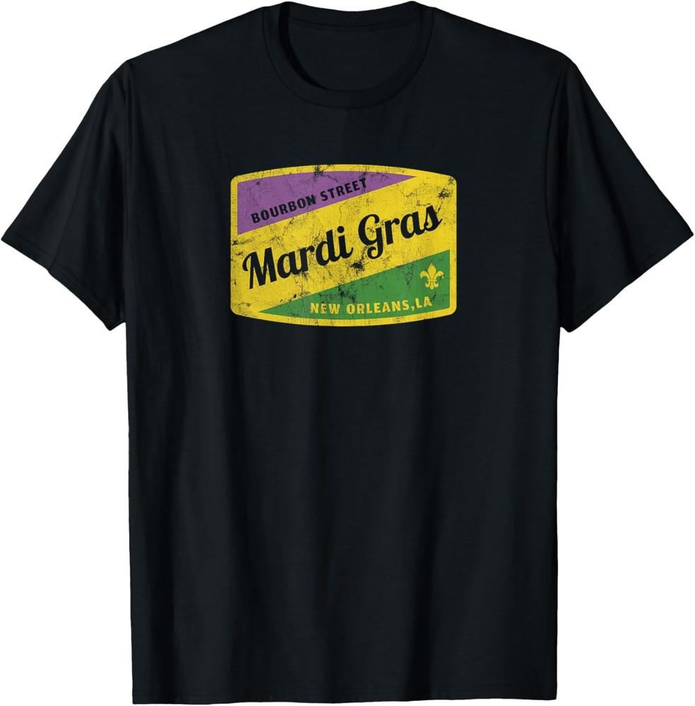 NEW Mardi Gras Bourbon Street Gift T-Shirt - MADE IN USA
