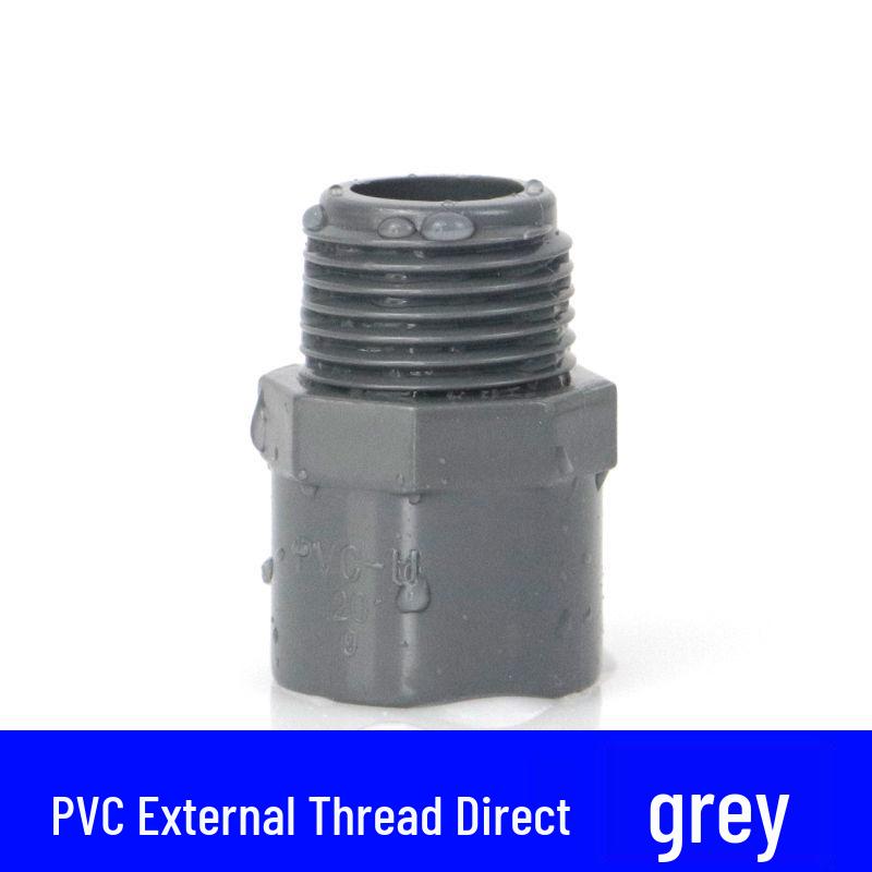 Šedá sada PVC vodovodních tvarovek: Koleno, T-kus, 3-cestný, 4-cestný plastový spoj pro přívod vody do akvária