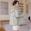 New Winter Genuine Leather Jacket, Sheepskin Korean Style Loose Hooded Goose Down Jacket, Simple, Fashionable and Versatile
