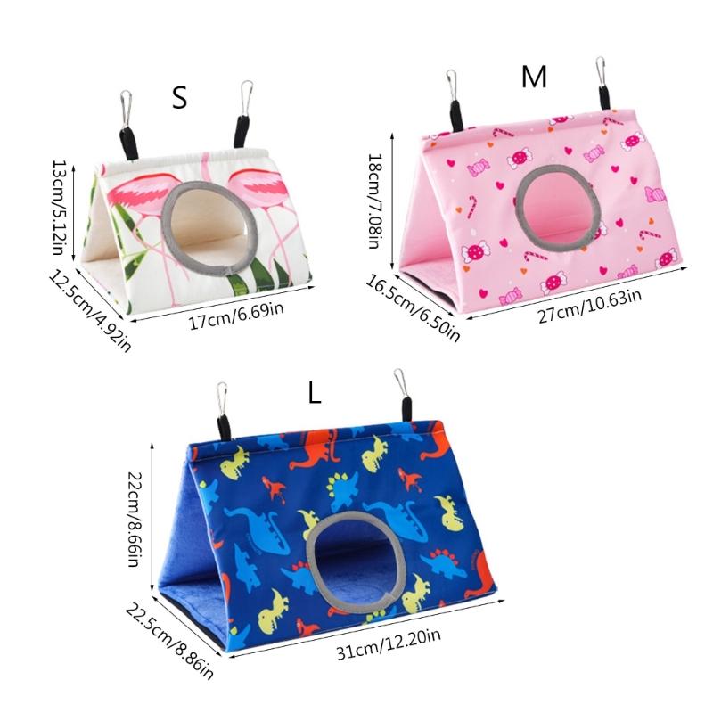 Winter Warm Birds Nest House Parrot Hanging Hammock Plush Bed Parakeets Cage