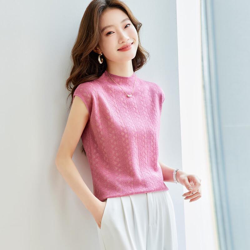 

Women s Wool Blend Sleeveless Jacquard Knit Vest L