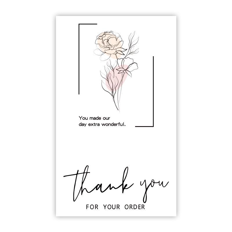 50-pack Airplane-Themed Thank You Box Sealing Stickers for Packaging and Decoration