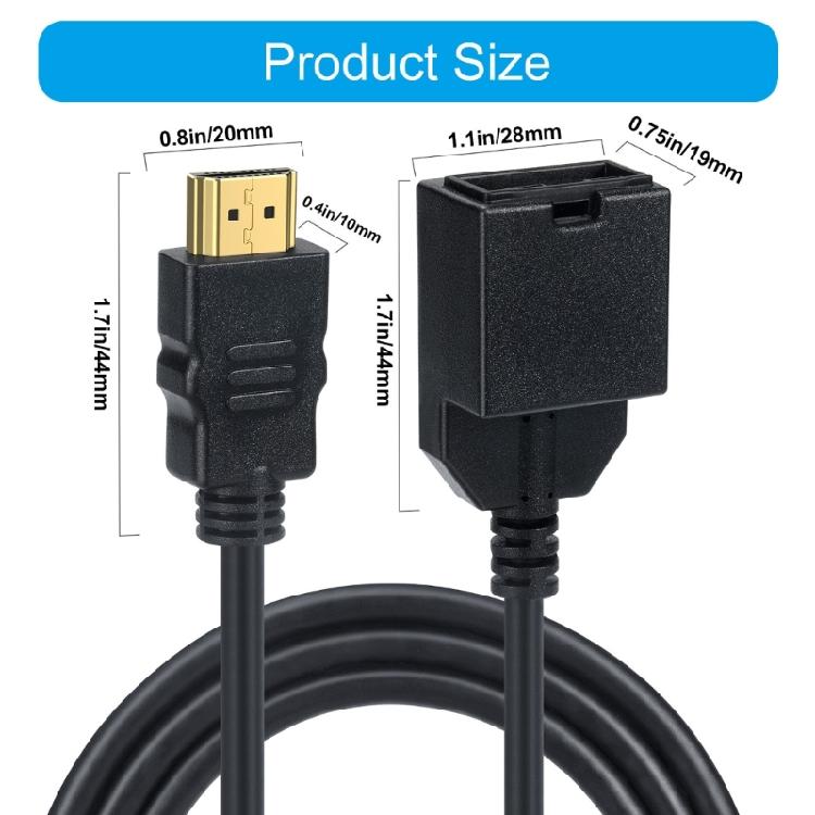 Highly speed Hdmis Extension Cord Clear 1080p Hdmis Extender Ethernet Supported 1.5m Durability Design for Auto Devices