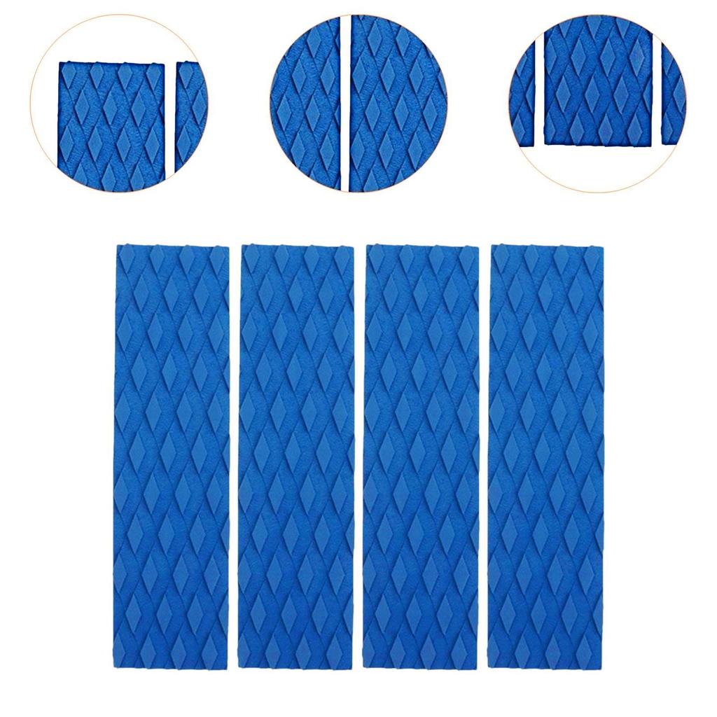 4 ks Trakční podložky na surfové prkno Podložka na palubu surfového prkna Přední trakční podložky Protiskluzová podložka na palubu Gripová podložka Náhradní surfové příslušenství