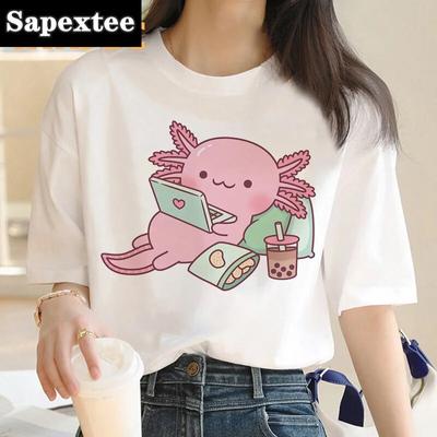 Ajolote Axolotl tricou haine feUnisex kawaii vintage y2k haine imprimeu cuplu haine unisex tricou tumblr estetic