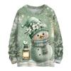 Women's Casual Long Sleeve Woolen Christmas Sweatshirt Fall  Vacation Long Sleeve Pullover