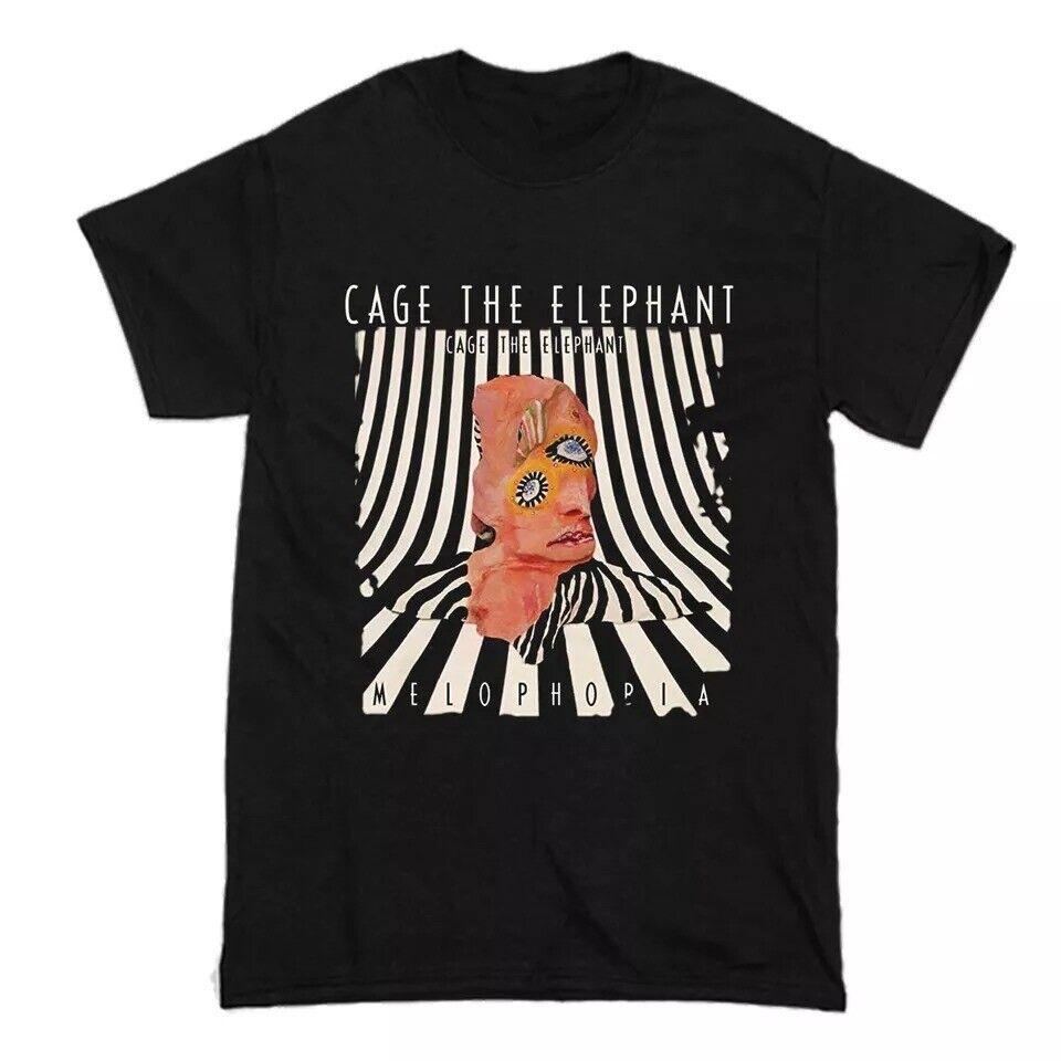 Vtg Cage The Elephant Band Short Sleeve Cotton Black All Size Unisex T-Shirt XXXL 1990₽
