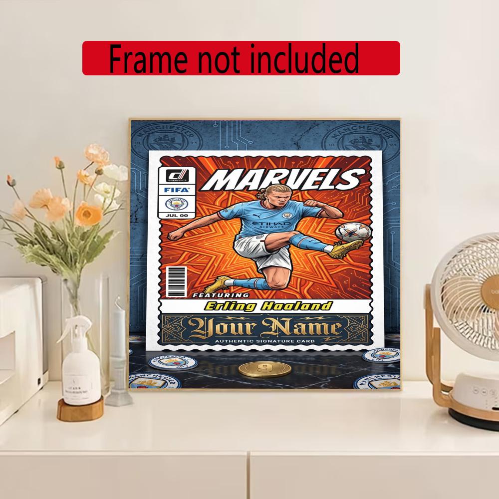 Haaland Customize Your Name Diamond Painting Round Diamond Rhinestones Mosaic Diamond Embroidery Wall Paintings Rhinestones Gift Frameless