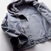 Denim Jacket Women Korean Style Loose Short Coat Long Sleeve Hooded Jacket Multi-Pockets All-match Tops