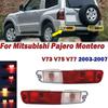 For Mitsubishi Pajero Montero V73 V75 V77 2003-2007 Car Rear Bumper Light Tail Signal Warning Reflector Lamp Red Lens With Bulbs