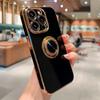 Silicone Plating Ring Holder Phone Case For For Iphone 17 16 15 14 13 11 12 Pro Max Mini XS Max Air 14 16 15 Plus Shockproof Cover