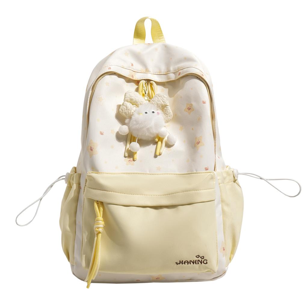 Schoolbagins wind small fresh girl heart school bag middle and high school students contrasting color backpack girls travel light backpack