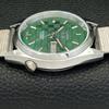REFURBISHED AUTOMATIC SEIKO 5 MENS WATCH JAPAN MADE GREEN DIAL CUSTOM A440107-2 QV90-a440107