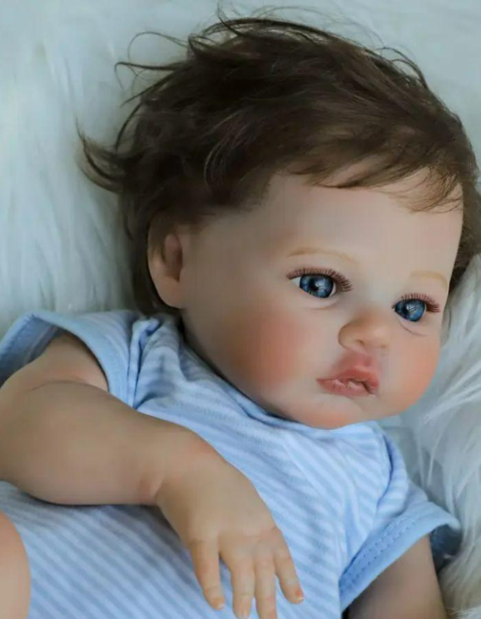 Wiedergeborene Babypuppe 50 cm/Geschenke für Mädchen/6 Zubehörteile