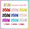 2026 Digital New Year Crown Jumpsuit & Balloon Party Decor Set