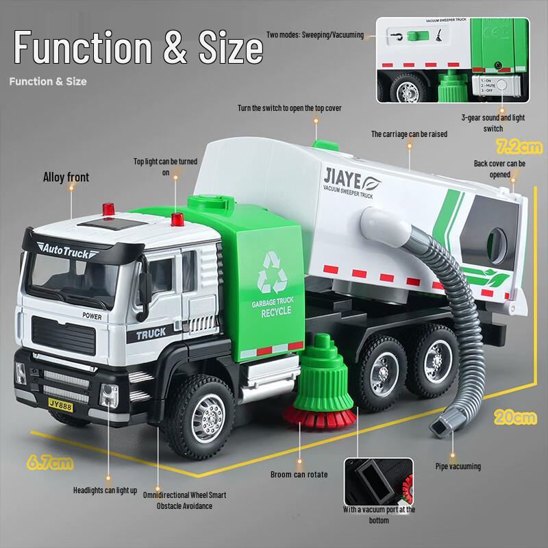 Electric Vacuum Sweeping Sanitation Truck Toy