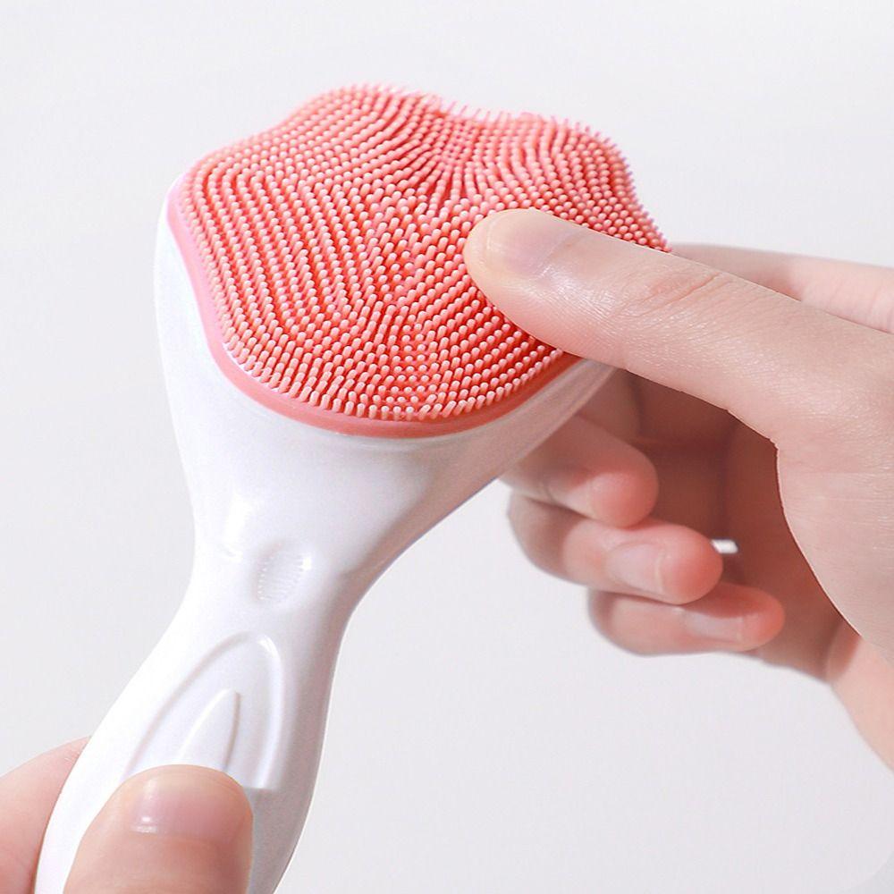 Silicone Silica Gel Facial Brush Soft Facial Face Scrubber Brush Hand Wash Brush