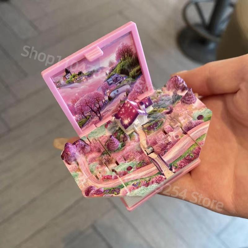 

Magic Book Foldable Hidden Pink Dream World Women Bag Decor Pendant Keychain Funny Stress-relieving Toys Birthday Gift For Girls M рожевий