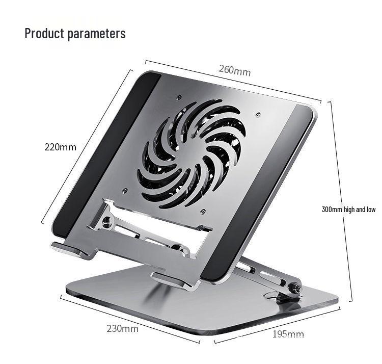 Silent Laptop Cooling Stand – Universal Stable Desktop Riser In Carbon Steel for Office & Learning