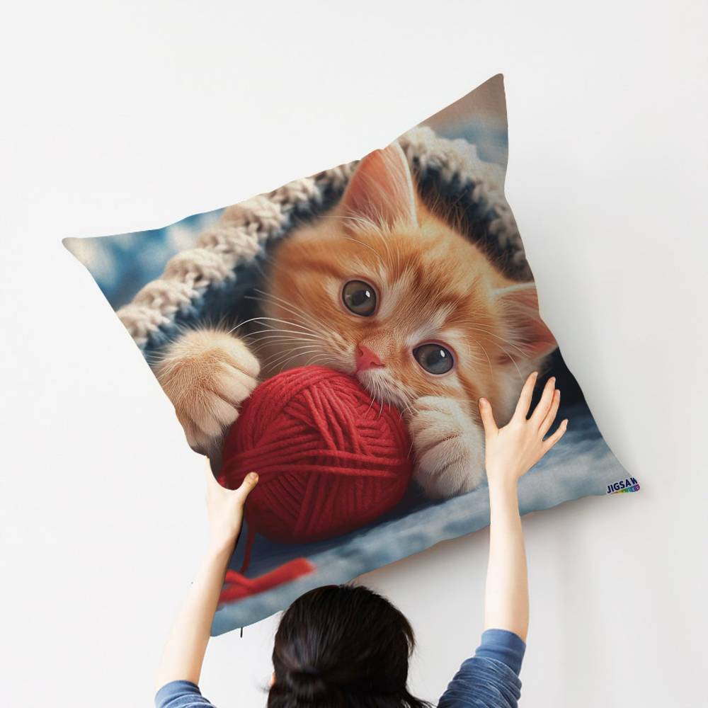 Cat Cute Kitten Stitch Lucky Dragon pillow cover sofa cushion cover home room decoration children gift