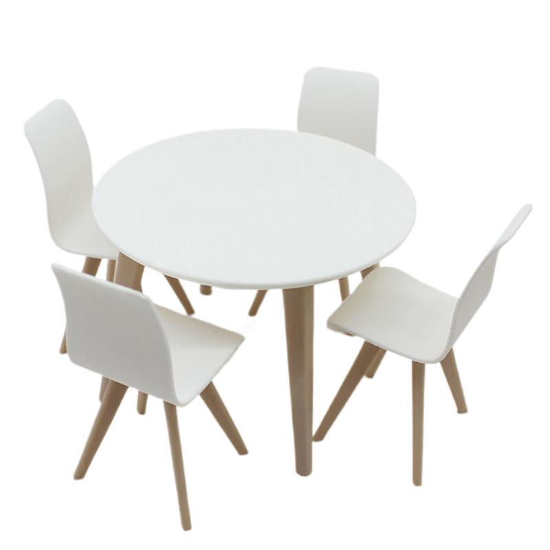 

Обідній стіл та стільці для лялькового будиночка, модель сцени, мініатюрні меблі, фотореквізит, аксесуари для лялькового будиночка, міні-стільці зі спинкою