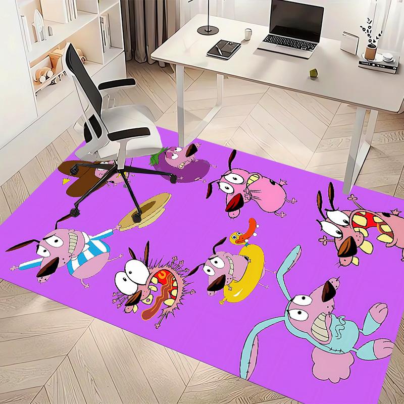 Courage the Cowardly Dog2 Printed Absorbent Washable Carpet, Non-Slip Bathroom Mats, Kitchen Rugs, Yoga Mat,Living Room Entrance, Camping Picnic Rugs