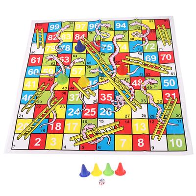 Snake Ladder Educational Kids Children Toys Family Interesting Board Game Gifts