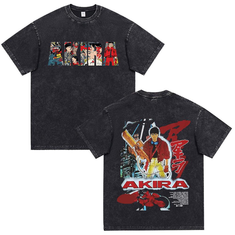 Anime Akira Vintage Washed T Shirt 90s Science Fiction Movie