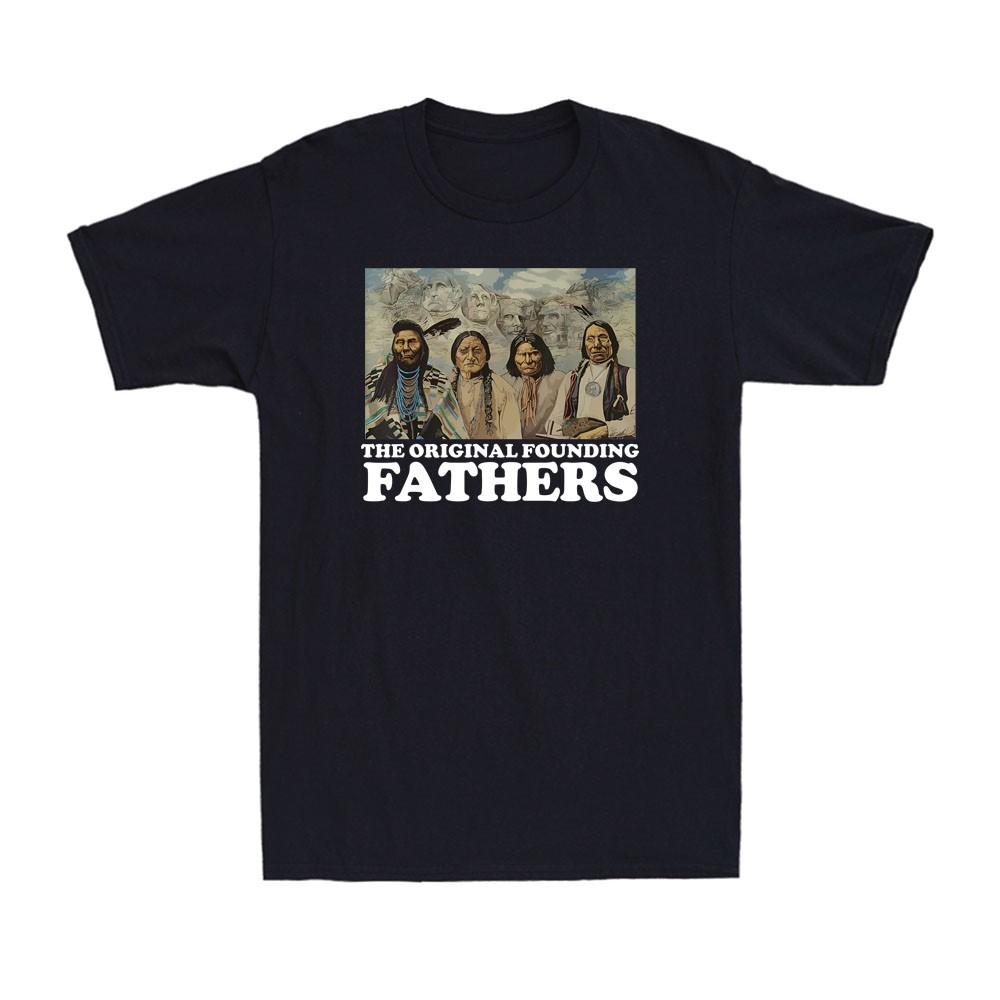 The Original Founding Fathers Funny Native American Design Vintage Men s T-Shirt S разноцветный