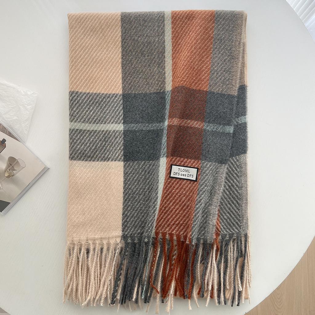 Autumn and winter Korean senior atmosphere warm scarf new Korean version couple student cute versatile thickened scarf