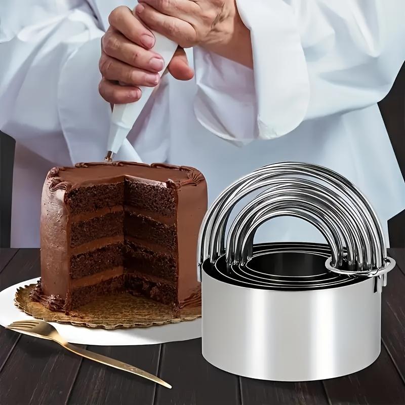 5ks Nerezová ocelová kulatá sada vykrajovátek na sušenky s ergonomickou rukojetí - Odolné pekařské nástroje pro dokonale tvarované pečivo, sušenky a těsto