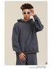 2025 Autumn Men's Basic Heavyweight Terry Cloth Hoodie - Trendy American Brand, Solid Colors, Unisex Design.