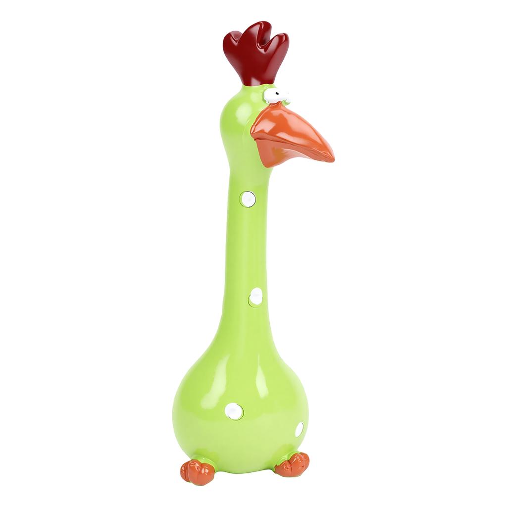 Chicken Statue Creative Fun Resin Chicken Art Figurine for Outdoor Garden Desktop Decoration Green