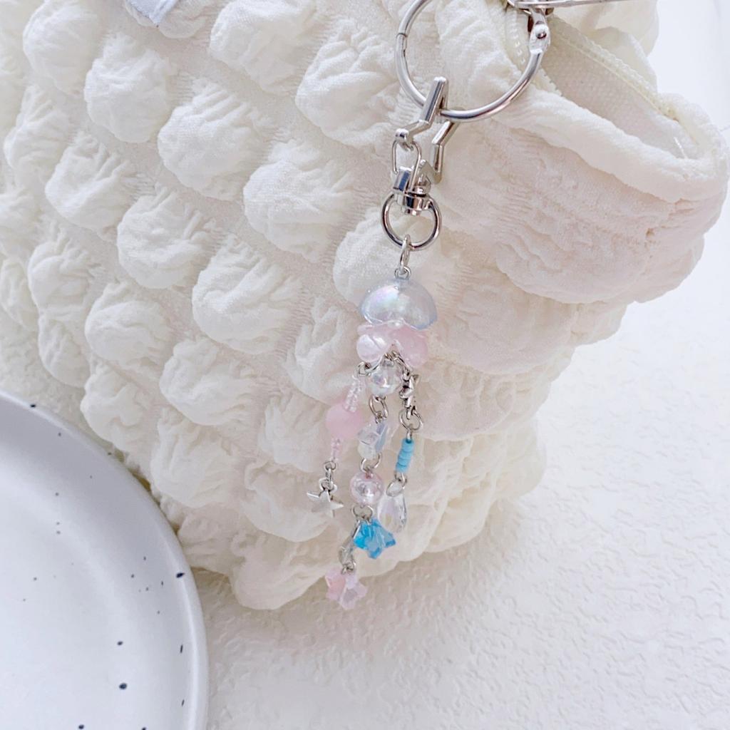 Multipurpose Star Blossom Beaded Phone Charm Strap Trendy Multiuse Keychain for Trendy Women Stylish Outfits Daily Use