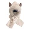 Women Winter Integrated Hat And Scarf Thick Fleece Warm Cartoon Fox Ear Decor Windproof
