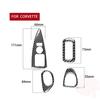 4Pcs For Chevrolet Corvette C6 Carbon Fiber Window Switch Lift Panel Cover Trim