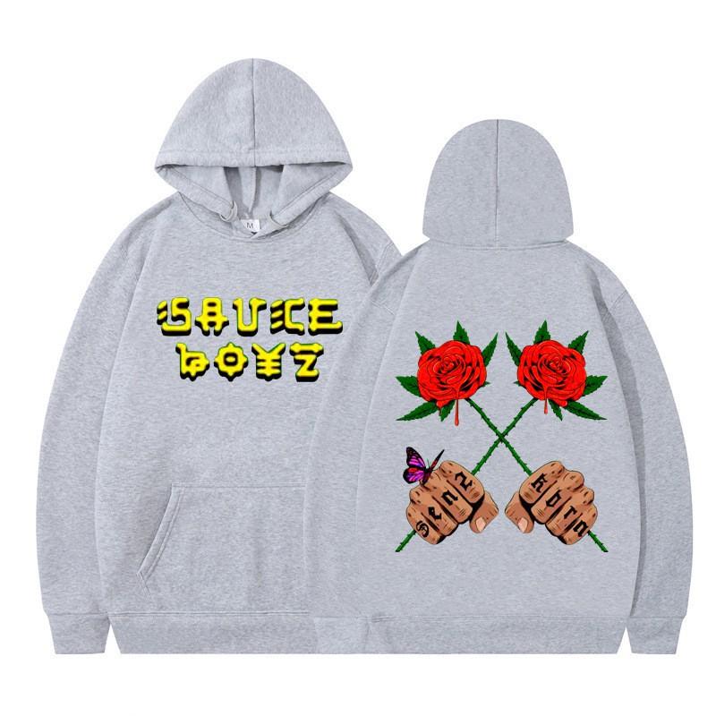Oversized Hip Hop Hoodie Couples Street Style Printed Sweatshirt Casual Wear