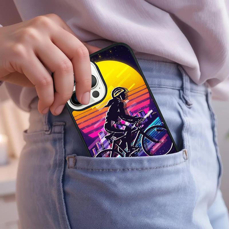 Mountain Bike Bicycle MTB Phone Case For iPhone 17 Air 15 16e 14 13 Pro Max Coque 12 11 Pro Max PLUS Cover