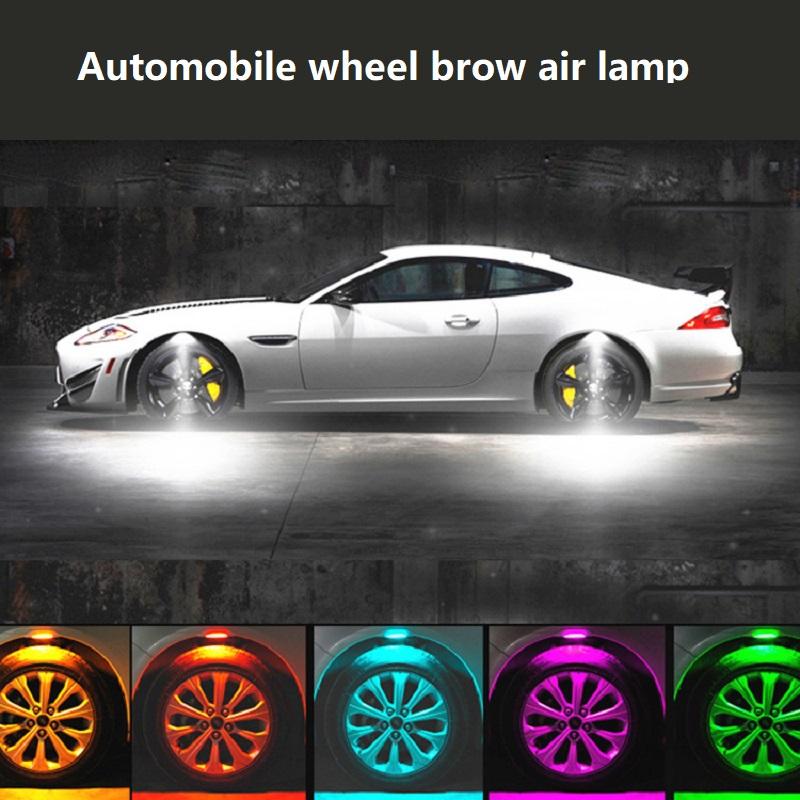 

EURS 4 шт., фары для колес автомобиля, атмосфера для бровей, автомобильная взрывная вспышка, декоративная лампа, универсальная светодиодная лампа для автомобильных шин RGB