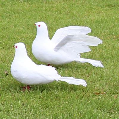 Artificial Simulation Peace Dove Foam Feather Bird Wedding Craft Ornament