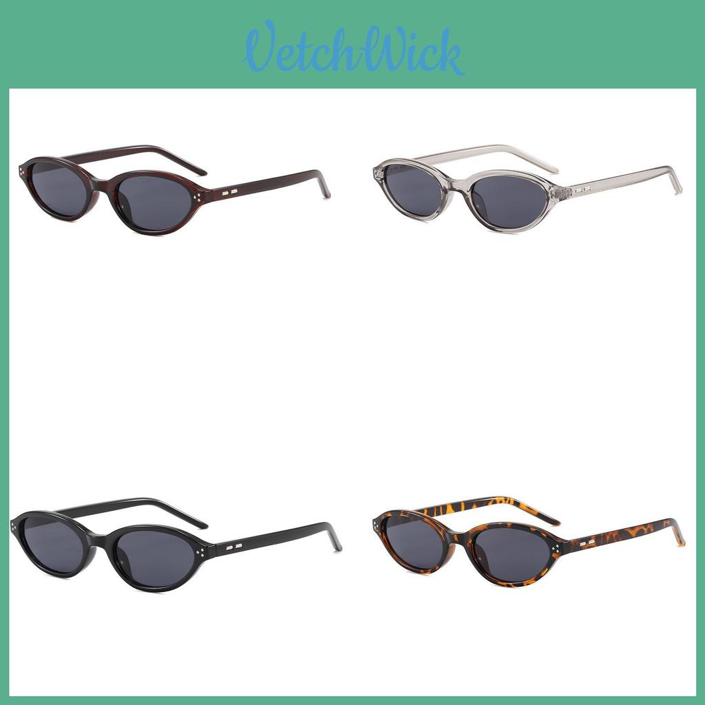 Elliptical Cat Eye Sunglasses With Uv400 Protection For Fashion Girls