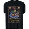 Funny Meme British Humor T-Shirt - Off To Cause A Kerfuffle Witchy Frog Wizard & Snail Graphic - Soft Cotton Unisex Tee Suitable for & - Casual