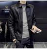 Woodpecker Men's Genuine Leather Motorcycle Jacket - Casual Spring/Autumn Outerwear