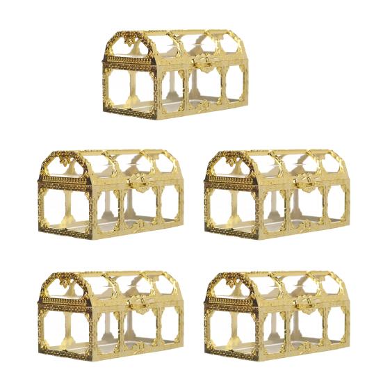 Retro Plated Candy Box Vintage Style Treasure Chest Wedding Party Sweet Container for Candies Cookies Chocolates Macarons Jewelry Small Gifts