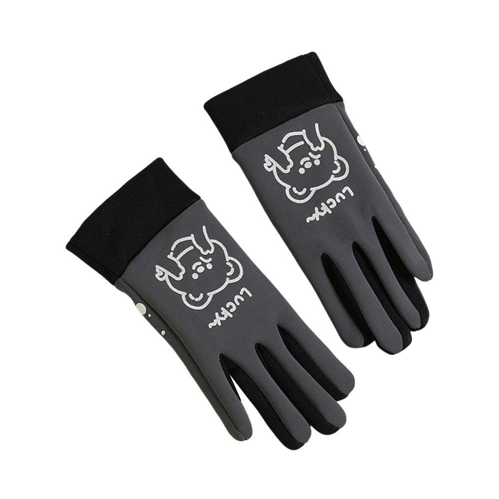 Fleece Lined Kids Mittens Cartoon Full Finger Gloves Outdoor Sports Gloves  for Kids Christmas Gift