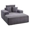 Chaise Lounge Chair, 1380 Mm Boneless Chaise Lounge Indoor, Modern Upholstered Oversized Reading Chair with Throw Pillows & Armrests, Sofa Couch Deep
