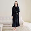 In Stock Flannel Couple's Bathrobe - Unisex Hotel B&B Long Bathrobe